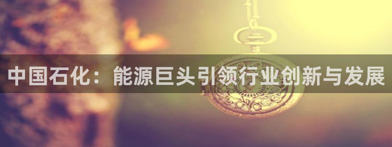 球盟会官方下载：中国石化：能源巨头引领行业创新与发展