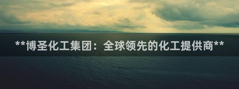 球盟会最新活动：**博圣化工集团：全球领先的化工提供商**