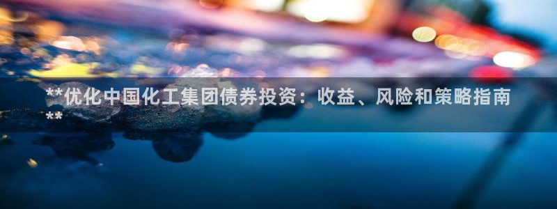 球盟会头号玩家是谁：**优化中国化工集团债券投资：收益、风险