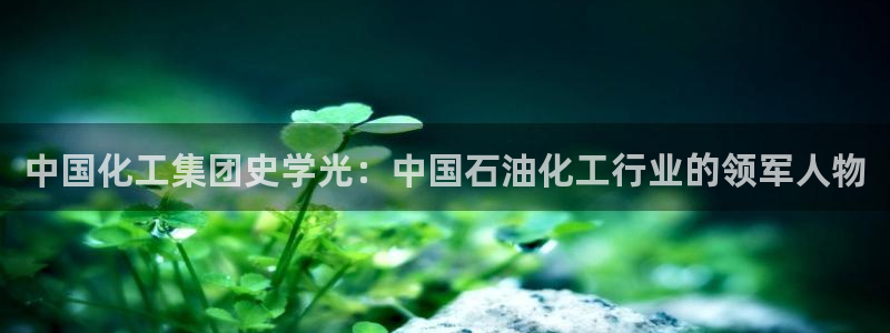 球盟会体验金：中国化工集团史学光：中国石油化工行业的领军人物