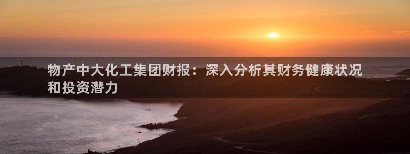 球盟会qmh：物产中大化工集团财报：深入分析其财务健康状况
