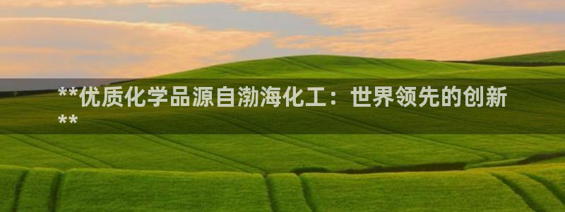 球盟会登陆中心：**优质化学品源自渤海化工：世界领先的创新
