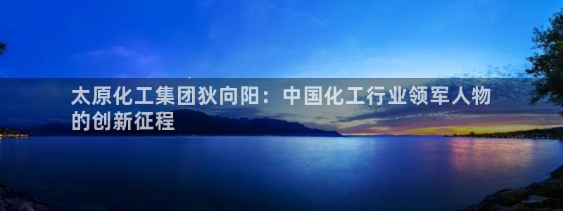 球盟会网址：太原化工集团狄向阳：中国化工行业领军人物
的创新