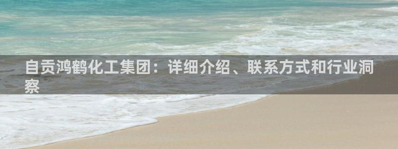 球盟会网页版登陆：自贡鸿鹤化工集团：详细介绍、联系方式和行业